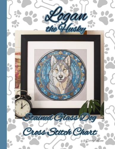 Logan the Husky: Stained Glass Cross Stitch Chart von Independently published