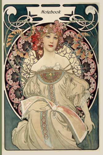 Notebook: Mucha Vintage Lined Notebook von Independently published