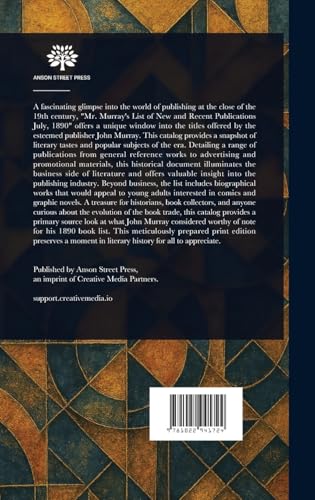 Mr. Murray's List of New and Recent Publications von Anson Street Press