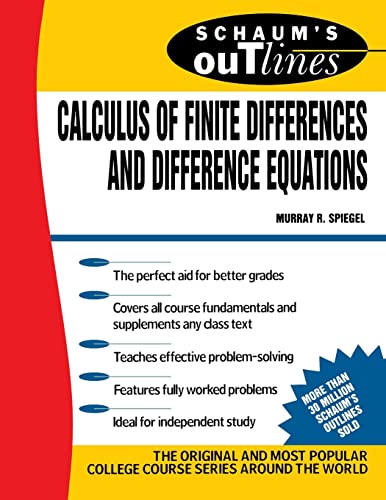 Schaum's Outline of Calculus of Finite Differences and Difference Equations (Schaum's Outline Series) von McGraw-Hill Education