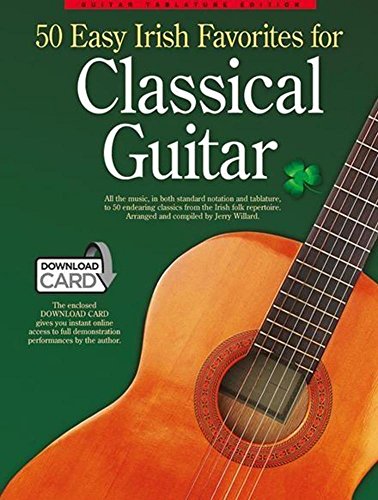 50 Easy Irish Favourites For Classical Guitar (Buch & Download Card): Guitar Tablature Edition