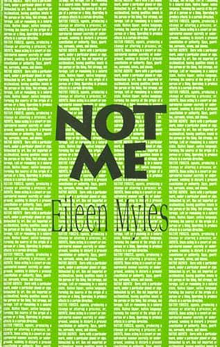 Not Me (Semiotext(e) / Native Agents) von MIT Press