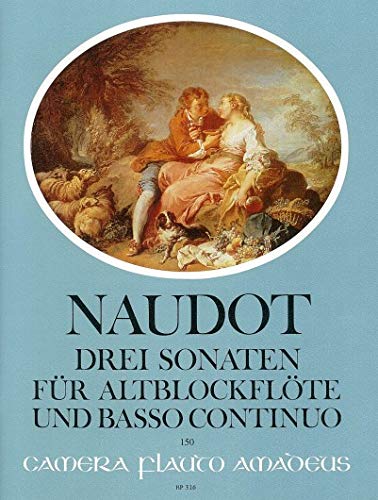 NAUDOT - Sonatas (3) Op.14 para Flauta de Pico Alto (Oboe) (Violin) y Piano (Pauler/Gevert)