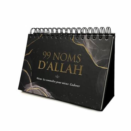 99 noms d´Allah - Mieux le connaitre pour mieux l´adorer- CALENDRIER CHEVALET - NOIR