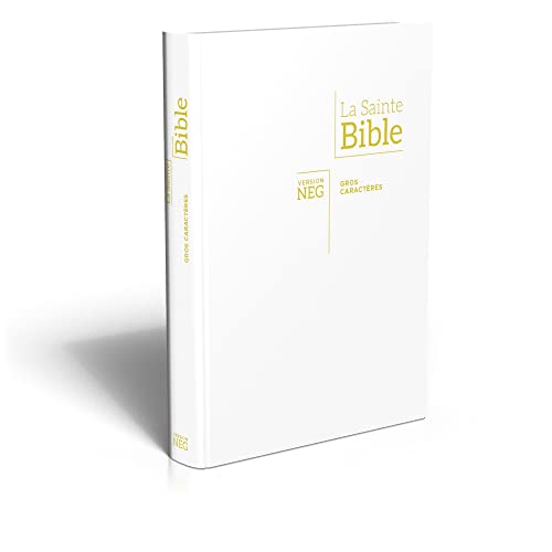 Bible NEG gros caractères : couverture souple Vivella, tranche or: Couverture blanche souple Vivella, tranches or von Société Biblique de Genève