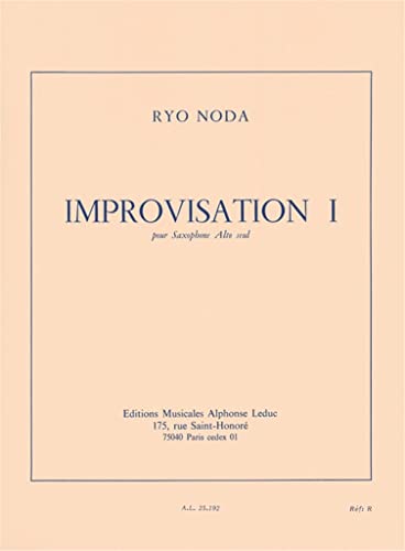 IMPROVISATION 1 SAXOPHONE MIB SEUL IMPROVISATION 1 SAXOPHONE MIB SEUL