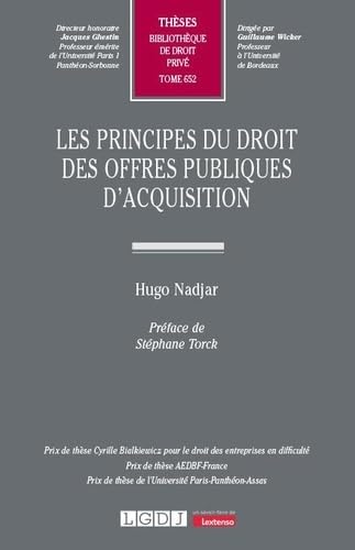 Les principes du droit des offres publiques d'acquisition (652) von LGDJ