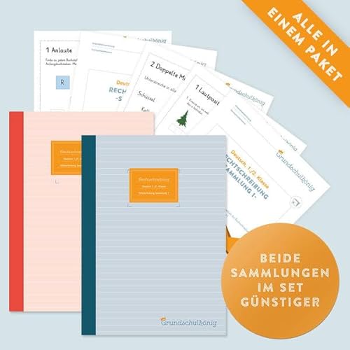 Grundschule - Vorteils-Set: Rechtschreibsammlung für die 1. & 2. Klasse - Teil 1 + 2: 2 Materialsammlungen für die 1. & 2. Klasse im Fach Deutsch