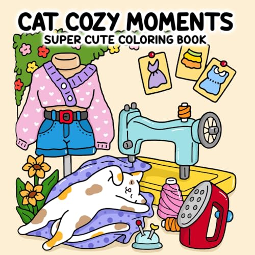 Cat Cozy Moments: Super Cute Coloring Book – Ideal for Adults and Teens