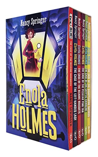 Enola Holmes Mystery Series 6 Books Collection Set (The Case of the Missing Marquess, The Case of the Peculiar Pink Fan, Case of the Left-Handed Lady & More)
