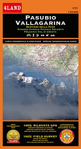 Pasubio Vallagarina. Sentiero della pace. Pasubio Carega Piccole Dolomiti Folgaria Val di Gresta. Carta topografica di precisione 1:25.000 n. 171 Pasubio Vallagarina. Sentiero della pace. Pasubio Carega Piccole Dolomiti Folgaria Val di Gresta. Carta topografica di precisione 1:25.000 n. 171 von 4Land