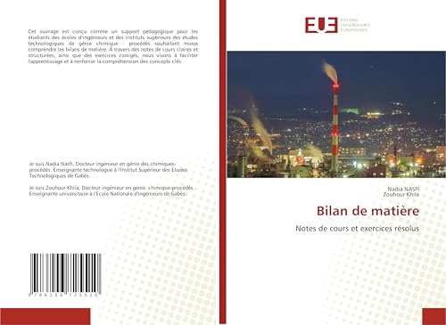 Bilan de matière: Notes de cours et exercices résolus von Éditions universitaires européennes