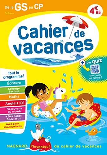 Cahier de vacances 2024, de la GS vers le CP 5-6 ans: Magnard, l’inventeur du cahier de vacances