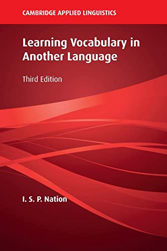 Learning Vocabulary in Another Language (Cambridge Applied Linguistics)