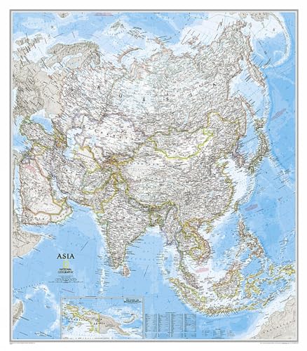 Asien politisch, laminiert: Wall Maps Continents (National Geographic Reference Map)
