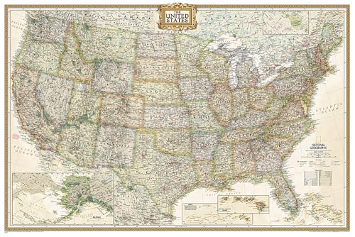 National Geographic: United States Executive Wall Map (Poster Size: 36 X 24 Inches): Wall Maps U.S. (National Geographic Reference Map)