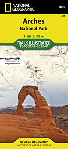 Arches National Park: National Geographic Trails Illustrated Utah: Outdoor Recreation Map. Mit neuen Wanderwegen und Campingplätzen (National Geographic Trails Illustrated Map, Band 211)