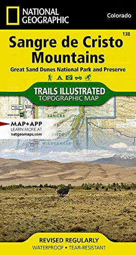 Sangre de Cristo Mountains: National Geographic Trails Illustrated Colorado (National Geographic Trails Illustrated Map, Band 138) von National Geographic Maps