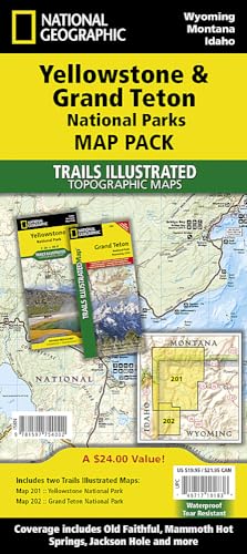 National Geographic Trails Illustrated Map Yellowstone & Grand Teton National Parks Map Pack, 2 Pts.: Topographic Maps. Yellow Stone National Park; ... Trails Illustrated Topographic Map)