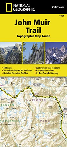 John Muir Trail Topographic Map Guide: Waterproof. Tear-resistant (National Geographic Trails Illustrated Map, Band 1001) von National Geographic