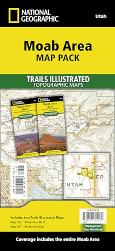 National Geographic Trails Illustrated Map 2022 Moab Area Map Pack Bundle
