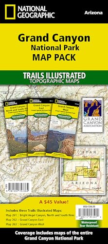 National Geographic Trails Illustrated Map Grand Canyon National Park Map Pack, 3 maps: Topographic Trail Maps von National Geographic