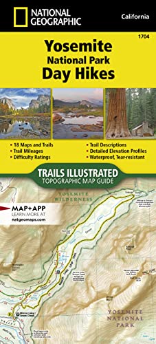 Yosemite National Park Day Hikes Map (National Geographic Topographic Map Guide, Band 1704)
