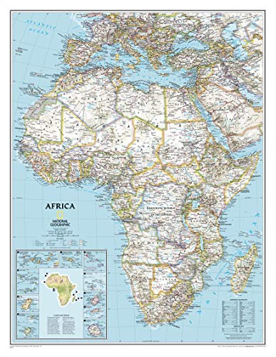 Afrika politisch, Grossformat, laminiert: Wall Maps Continents (National Geographic Reference Map)