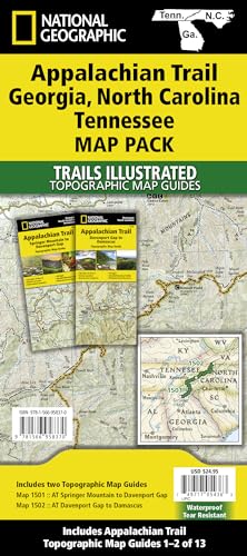 Appalachian Trail: Georgia, North Carolina, Tennessee [map Pack Bundle] (National Geographic Trails Illustrated Map)