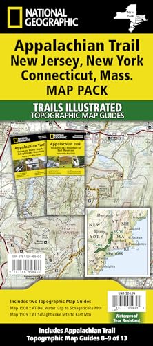 Appalachian Trail: New Jersey, New York, Connecticut, Massachusetts [map Pack Bundle] (National Geographic Trails Illustrated Map)