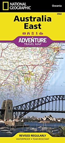 Australien, Osten: NATIONAL GEOGRAPHIC Adventure Maps: Protected Areas, Points of Interest, Detailed Road Network and Town Location Index