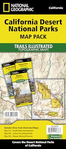 California Desert National Parks [Map Pack Bundle]: Mojave National Preserves 256 - Joshua Tree National Park 226 - Death Valley National Park 221 (National Geographic: Trails Illustrated)