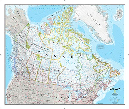 National Geographic Map Canada, Planokarte: Political Map (National Geographic Reference Map) von National Geographic