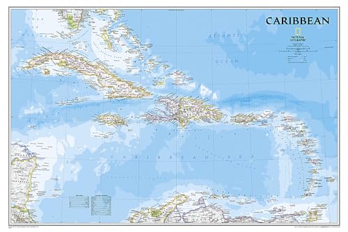 Caribbean Classic, Tubed: Wall Maps Countries & Regions: Political Map (National Geographic Reference Map)