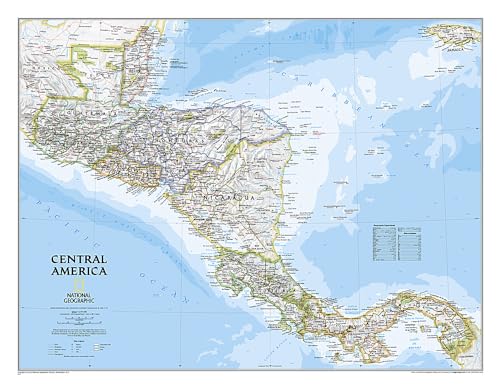 Central America Classic: Wall Maps Countries & Regions (National Geographic Reference Map)