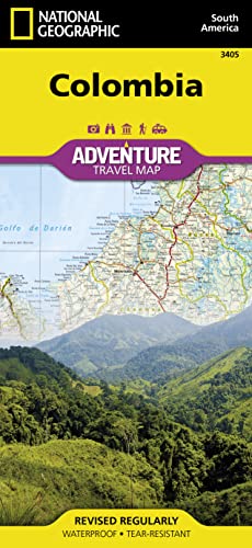 Colombia: Travel Maps International Adventure Map: Waterproof. Tear-resistent (National Geographic Adventure Travel Map South American, Band 3405)