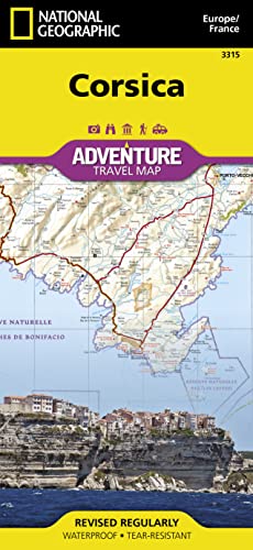Corsica: Travel Maps International Adventure Map: Sehenswürdigkeiten mit Naturschutzgebieten und historischen Attraktionen (National Geographic Adventure Map, Band 3315) von National Geographic