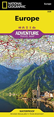 Europe: waterproof, tear-resistant Travel Map (National Geographic Adventure Map, 3328)