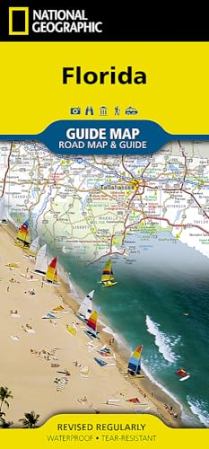 National Geographic GuideMap Touristische Karte Florida: What to see and do, top attractions and events