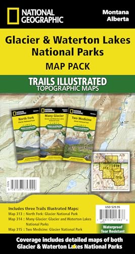 Glacier/waterton Lakes National Parks,map Pack Bundle: Trails Illustrated National Parks (National Geographic)