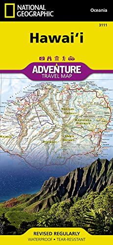 National Geographic Adventure Travel Map Hawai'i: Waterproof. Tear-resistent (National Geographic Adventure Map, Band 3111)