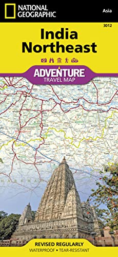 India Northeast: Protected Areas, Points of Interest, Detailed Road Network and Town Location Index (National Geographic Adventure Map, Band 3012)