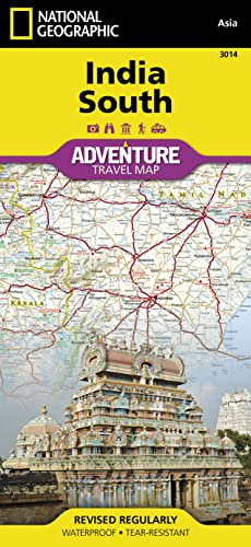 India South: Protected Areas, Points of Interest, Detailed Road Network and Town Location Index. WATERPROOF. TEAR-RESISTANT (National Geographic Adventure Map, Band 3014)