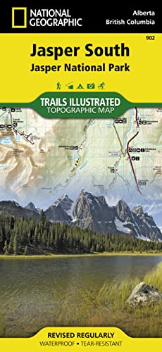 Jasper South(Jasper National Park) Trail Map 1:100,000: Jasper National Park. Alberta, British Columbia. Waterproof, tear-resistant