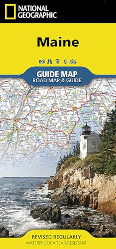 Maine: City Inset Maps, Points of Interest, National Park Site Listing, Scenic Drive, Top Annual Events, Cities and Towns Index. Road Map & Travel ... Lightweight (National Geographic Guide Map)