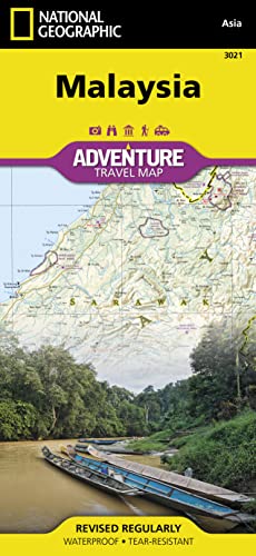 Malaysia: Travel Maps International Adventure Map: Sehenswürdigkeiten mit Naturschutzgebieten und historischen Attraktionen. Waterproof. Tear-resistent (National Geographic Adventure Map, Band 3021)