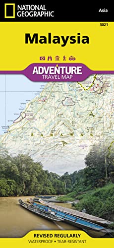 National Geographic Adventure Travel Map Malaysia: Sehenswürdigkeiten mit Naturschutzgebieten und historischen Attraktionen. Waterproof. Tear-resistent (National Geographic Adventure Map, Band 3021) von National Geographic