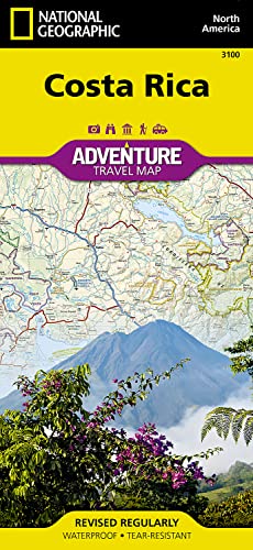 National Geographic Adventure Map Costa Rica: Projected Area Boundaries. Detailed Road Network. San José City Inset Map. Popular Diving, Fishing & ... GPS Compatible. Full UTM Grid. Waterproof von National Geographic