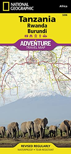 National Geographic Adventure Travel Map Tanzania, Rwanda, Burundi: Waterproof, Tear-resistant (National Geographic Adventure Map, 3206, Band 3206)