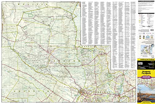 Uruguay, Paraguay Map: Adventure Map (National Geographic Adventure Map, 3407, Band 3407)